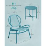 Casa si Gradina - Gradina si terasa - Mobilier exterior - Seturi mobila gradina - Set bistro gradina 3 piese, scaune Acapulco si masa diametru 50 cm, cadru metalic, albastru - Infinity.ro