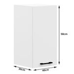 Casa si Gradina - Mobilier - Comode si corpuri - Corpuri bucatarie - Set mobila bucatarie Olivia 240 cm, cu blat stejar sonoma, PAL laminat, 7 corpuri, 240x45x203 cm, alb - Infinity.ro