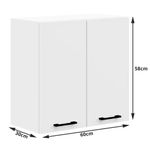 Casa si Gradina - Mobilier - Comode si corpuri - Corpuri bucatarie - Set mobila bucatarie Olivia 240 cm, cu blat stejar sonoma, PAL laminat, 7 corpuri, 240x45x203 cm, alb - Infinity.ro