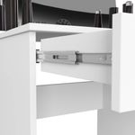 Casa si Gradina - Mobilier - Comode si corpuri - Corpuri bucatarie - Masa de toaleta si machiaj cu oglinda mare, 2 sertare si dulap, PAL laminat 16 mm, 90x50x142 cm, alba - Infinity.ro