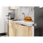 Casa si Gradina - Mobilier - Comode si corpuri - Corpuri bucatarie - Set mobila bucatarie Lima 240 cm, cu blat alb, PAL laminat, 7 corpuri, 240x45x203 cm, stejar sonoma - Infinity.ro