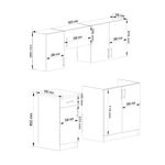 Casa si Gradina - Mobilier - Comode si corpuri - Corpuri bucatarie - Set mobila bucatarie Lima 180 cm, cu blat alb, PAL laminat, 5 corpuri, 180x45x203 cm, stejar sonoma - Infinity.ro