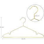Casa si Gradina - Mobilier - Organizare si depozitare - Umerase si valeti - Set de 20 de umerase metalice cu finisaj cromat, design slim antiderapant, 42 cm, auriu - Infinity.ro