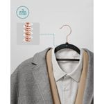 Casa si Gradina - Mobilier - Organizare si depozitare - Umerase si valeti - Set de 50 de umerase pentru haine, anti-alunecare cu catifea, bara de cravata si carlig pivotant, 43,5 cm, negru - Infinity.ro