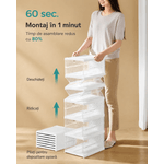 Casa si Gradina - Mobilier - Mobilier baie - Corpuri baie - Set 6 cutii pliabile pentru pantofi, organizator modular transparent, constructie rezistenta PP, 36x26x105 cm, alb - Infinity.ro