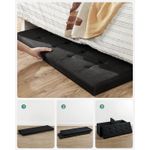 Casa si Gradina - Mobilier - Scaune si fotolii - Fotolii - Bancheta pliabila cu spatiu de depozitare 110x38x38 cm, MDF si material textil, capacitate 300 kg, negru - Infinity.ro