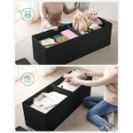 Casa si Gradina - Mobilier - Scaune si fotolii - Fotolii - Bancheta pliabila cu spatiu de depozitare 110x38x38 cm, MDF si material textil, capacitate 300 kg, negru - Infinity.ro