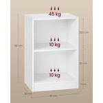Casa si Gradina - Mobilier - Comode si corpuri - Noptiere - Noptiera cu compartimente deschise si raft reglabil, stil minimalist, MDF si PAL, 40x30x60 cm, alb - Infinity.ro