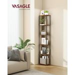 Casa si Gradina - Mobilier - Biblioteci si rafturi - Biblioteci - Biblioteca cu 6 rafturi, cadru metalic, stil industrial, 38x24x173 cm, maro rustic - Infinity.ro