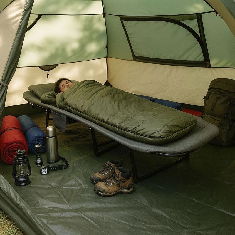 Casa si Gradina - Gradina si terasa - Mobilier exterior - Scaune si sezlonguri gradina - Pat camping pliabil tip sezlong, cu tetiera reglabila si buzunar lateral, maxim 120 kg, 65x200x88 cm, gri - Infinity.ro