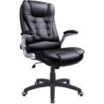 Casa si Gradina - Mobilier - Scaune si fotolii - Scaune - Scaun de birou ergonomic cu tetiera, spatar inalt, brate rabatabile, maxim 150 kg, 76x70x(111-121) cm, negru - Infinity.ro