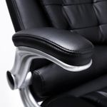 Casa si Gradina - Mobilier - Scaune si fotolii - Scaune - Scaun de birou ergonomic cu tetiera, spatar inalt, brate rabatabile, maxim 150 kg, 76x70x(111-121) cm, negru - Infinity.ro