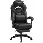 Casa si Gradina - Mobilier - Scaune si fotolii - Scaune - Scaun gaming ergonomic cu suport pentru picioare, tetiera reglabila si suport lombar, maxim 150 kg, 70x64x128 cm, negru - Infinity.ro