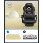 Casa si Gradina - Mobilier - Scaune si fotolii - Scaune - Scaun gaming ergonomic cu suport pentru picioare, tetiera reglabila si suport lombar, maxim 150 kg, 70x64x128 cm, negru - Infinity.ro