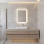 Casa si Gradina - Mobilier - Mobilier baie - Corpuri baie - Oglinda baie LED dreptunghiulara cu functie anti-aburire, iluminare reglabila cu control tactil, 50x70 cm - Infinity.ro