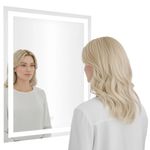 Casa si Gradina - Mobilier - Mobilier baie - Corpuri baie - Oglinda baie LED dreptunghiulara cu functie anti-aburire, iluminare reglabila cu control tactil, 50x70 cm - Infinity.ro