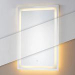Casa si Gradina - Mobilier - Mobilier baie - Corpuri baie - Oglinda baie LED dreptunghiulara cu functie anti-aburire, iluminare reglabila cu control tactil, 50x70 cm - Infinity.ro