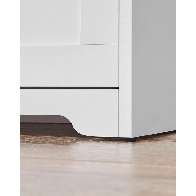 Casa si Gradina - Mobilier - Dulapuri si sifoniere - Dulapuri pantofi - Bancuta pentru pantofi cu usa rabatabila si compartiment interior reglabil, 80x30x46 cm, alb - Infinity.ro