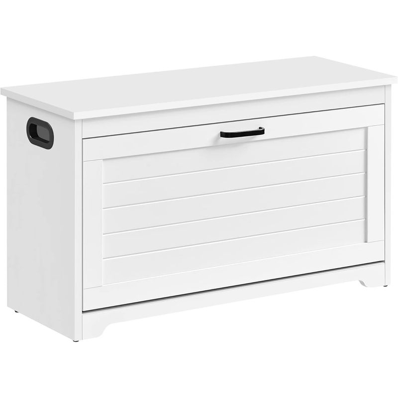 Casa si Gradina - Mobilier - Dulapuri si sifoniere - Dulapuri pantofi - Bancuta pentru pantofi cu usa rabatabila si compartiment interior reglabil, 80x30x46 cm, alb - Infinity.ro