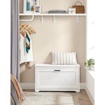 Casa si Gradina - Mobilier - Dulapuri si sifoniere - Dulapuri pantofi - Bancuta pentru pantofi cu usa rabatabila si compartiment interior reglabil, 80x30x46 cm, alb - Infinity.ro