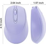 PC, gaming si accesorii - Periferice PC - Mouse - VU-TEK 127 Mouse Wireless Dual mode Bluetooth + WIFI reincarcabil - Lavanda - Infinity.ro