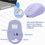 PC, gaming si accesorii - Periferice PC - Mouse - VU-TEK 127 Mouse Wireless Dual mode Bluetooth + WIFI reincarcabil - Lavanda - Infinity.ro