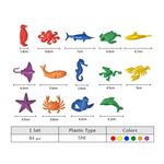 Jucarii, Copii si Bebe - Jucarii si jocuri - Jucarii & jocuri educative - Jocuri si jucarii educative - Joc educativ de sortat si numarat animale marine, 84 piese - Infinity.ro