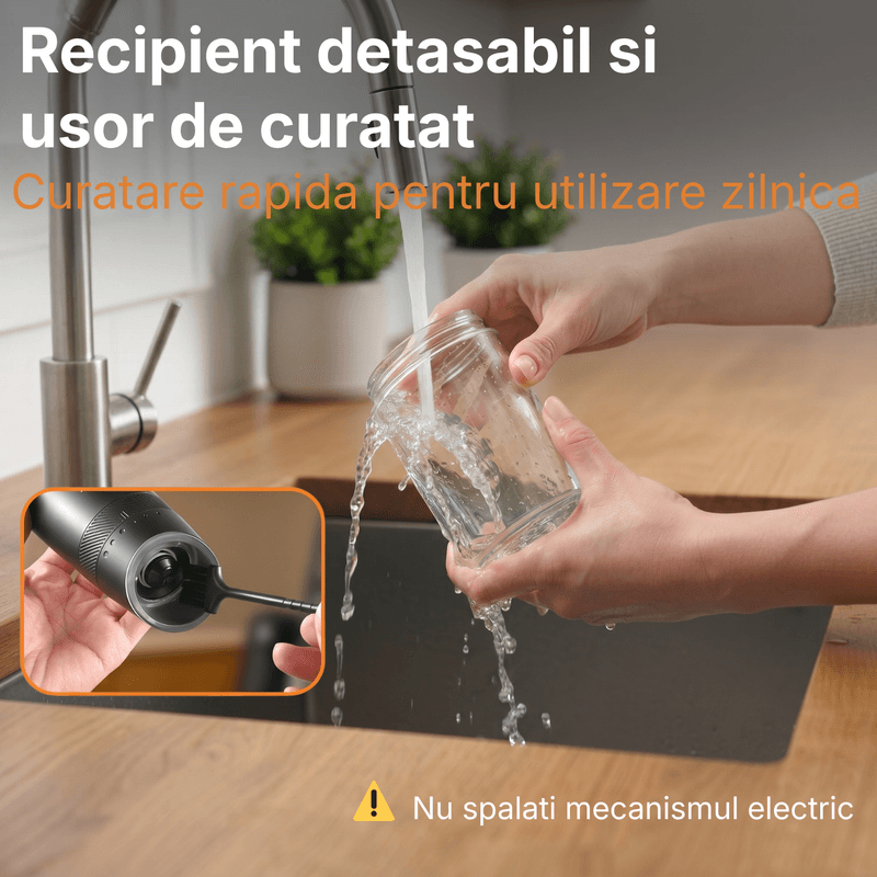 Casa si Gradina - Bucatarie si vesela - Ustensile bucatarie - Rasnite si dozatoare condimente - Set Rasnite Electrice Sare si Piper JustNet, Baza Dubla Incarcare USB-C, Mecanism Ceramic, 6 Nivele Macinare, LED, 135ml - Infinity.ro