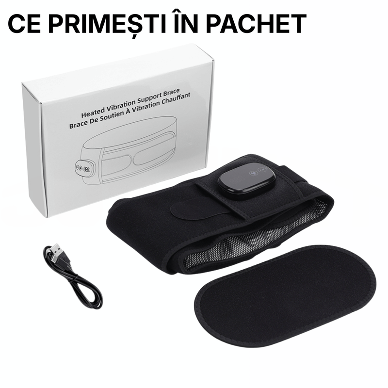 Ingrijire personala si Cosmetice - Sanatate si wellness - Articole wellness - Aparate si dispozitive de masaj - Centura masaj lombar si spate JustNet®, Wireless, Incalzire reglabila 45-65°C, Vibratii in 4 puncte, 5 intensitati masaj - Infinity.ro