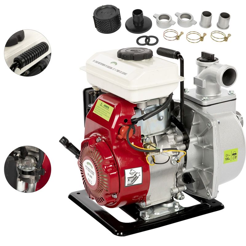 Casa si Gradina - Gradinarit si plante - Instalatii si accesorii pentru irigatii - Pompe apa - Motopompa Micul Fermier 3.5cp 118cc, benzina 4t, racord 1.5", debit 18000l/h - Infinity.ro