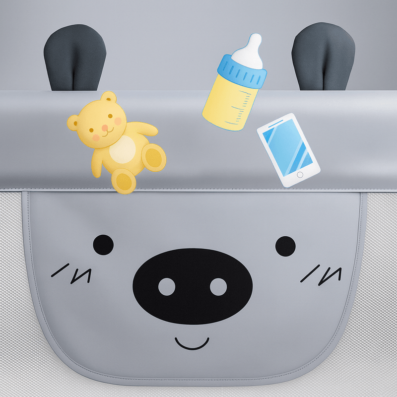 Casa si Gradina - Mobilier - Mobilier copii - Sisteme de siguranta - Set 3 Bariere Siguranta Pat Copil HappyKID 3x200cm Gri, Inaltime Reglabila 68-98cm, Protectie Cadere Bebelusi, Universal - Infinity.ro