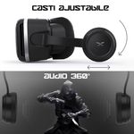 Laptop, Telefoane si Tablete - Wearables si gadgeturi - Ochelari VR si accesorii - Ochelari VR - Ochelari VR Ellitiq® 3D cu casti stereo & controller BT, Android/iOS 4.7–6.6", lentile HD 120°, reglabile, design miopie - Infinity.ro