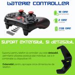 Laptop, Telefoane si Tablete - Wearables si gadgeturi - Ochelari VR si accesorii - Ochelari VR - Ochelari VR Ellitiq® 3D cu casti stereo & controller BT, Android/iOS 4.7–6.6", lentile HD 120°, reglabile, design miopie - Infinity.ro