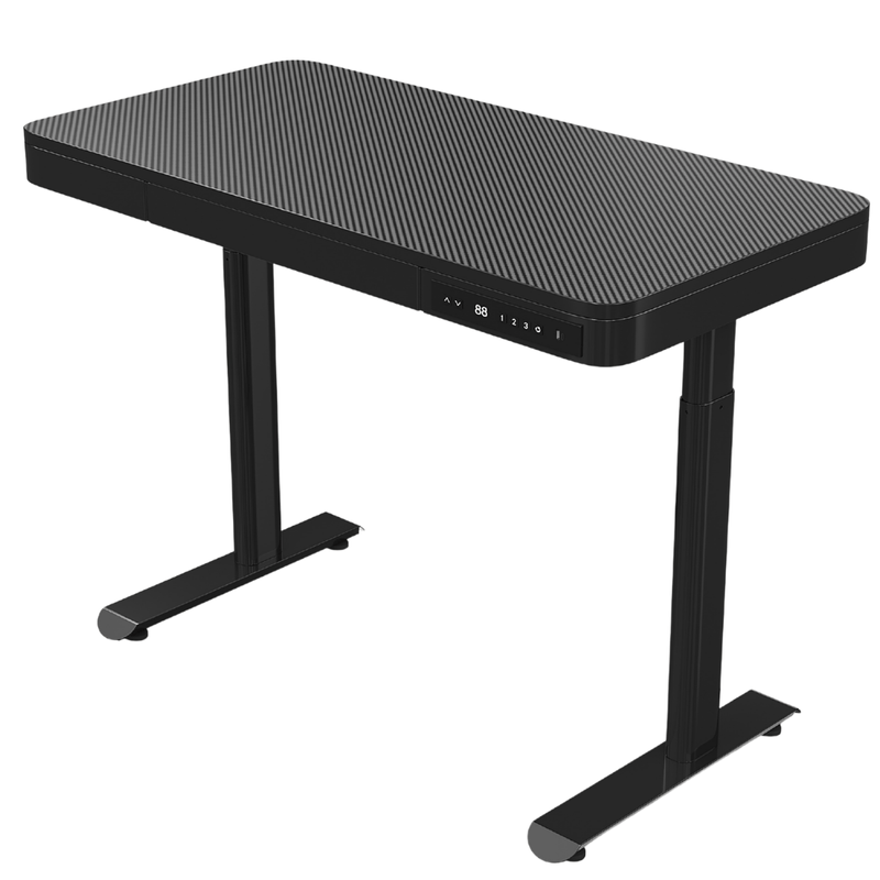 Casa si Gradina - Mobilier - Mese si birouri - Birouri - Birou Reglabil Electric inaltime, QOVA®, Sertar depozitare, USB-A & USB-C, Inaltime Ajustabila 72-117cm, Carbon Premium - Infinity.ro