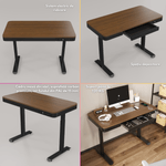 Casa si Gradina - Mobilier - Mese si birouri - Birouri - Birou Reglabil Electric pe inaltime, QOVA®, cu Sertar depozitare, Porturi USB-A & USB-C pentru incarcare, Ajustabila - Infinity.ro