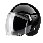 Auto si Moto - Moto - Echipamente protectie moto - Casti moto - Casca moto/scuter FIXATO, cu vizor, marime universala 55-60cm, Negru Lucios - Infinity.ro