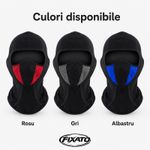 Auto si Moto - Moto - Echipamente protectie moto - Imbracaminte moto - Cagula Moto FIXATO, Unisex, Protectie UV, Masca Mesh, Material elastic si respirabil, Marime universala, Negru cu Rosu - Infinity.ro