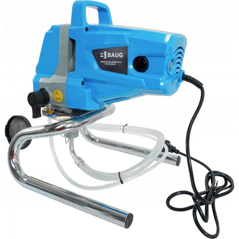 Casa si Gradina - Constructii - Vopsea si tencuieli - Pistoale si sisteme de vopsit si tencuit - Pachet Pompa zugravit / vopsit airless electrica cu piston 1.1kW, 220 bar B4900 + BONUS sablon decorativ perete - Infinity.ro