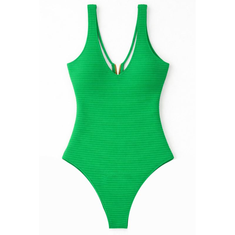 Fashion, accesorii si bijuterii - Femei - Lenjerie si pijamale femei - Costume de baie femei - Costum de baie intreg - Include corset modelator pentru subtierea taliei - Verde - 3XL, Verde - Infinity.ro