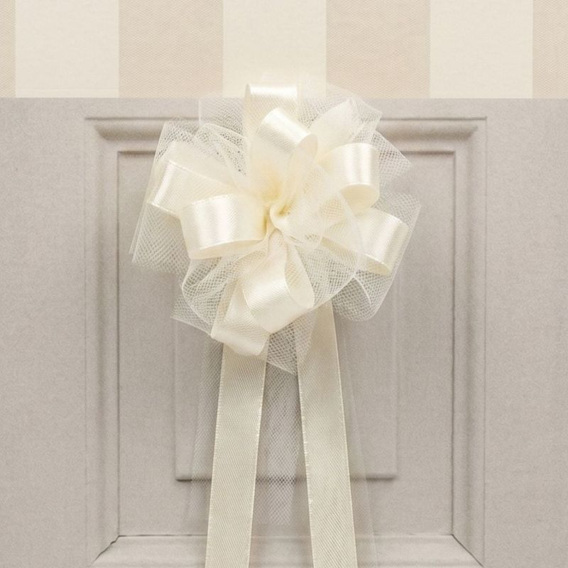 Market - Cadouri - Pungi cadou si accesorii - Funda decorativa pentru evenimente, cu autoformare tulle, ivoire - Infinity.ro