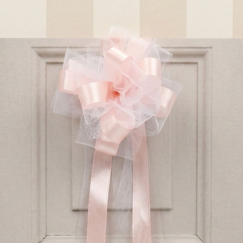 Market - Cadouri - Pungi cadou si accesorii - Funda decorativa pentru evenimente, cu autoformare tulle, roz pastel - Infinity.ro