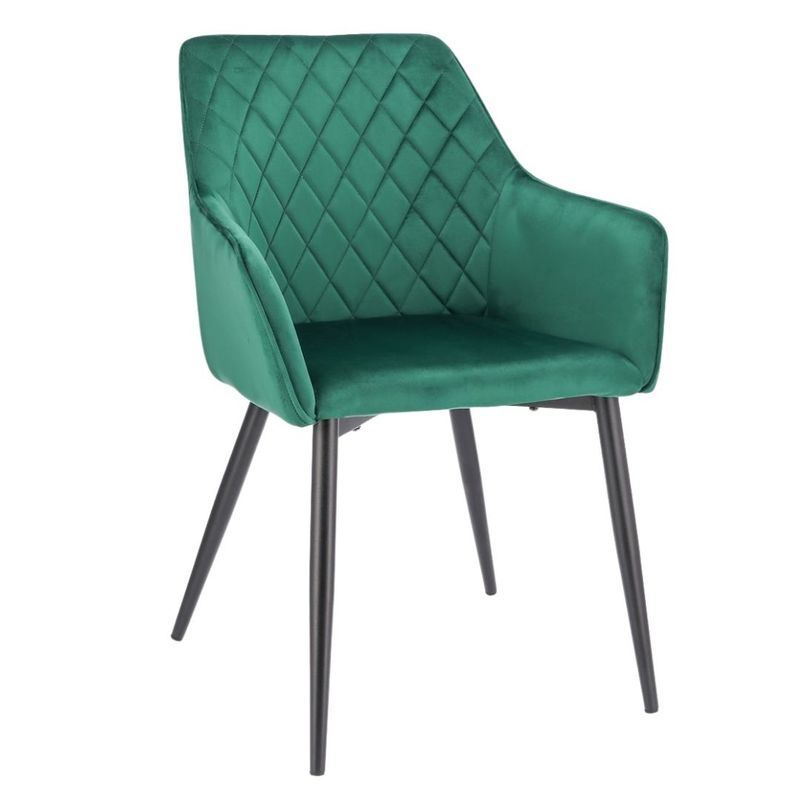 Casa si Gradina - Mobilier - Scaune si fotolii - Scaune - Scaun tapitat din catifea verde, APIS, cu picioare metalice – design modern, confortabil, brand Jumi - Infinity.ro