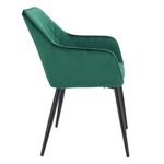 Casa si Gradina - Mobilier - Scaune si fotolii - Scaune - Scaun tapitat din catifea verde, APIS, cu picioare metalice – design modern, confortabil, brand Jumi - Infinity.ro