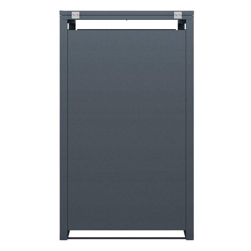 Casa si Gradina - Gradina si terasa - Casute de gradina - Masca pentru pubela, Jumi, otel galvanizat antracit, cu aspect lemn, 116x80x86 cm, pentru tomberon 240L - Infinity.ro