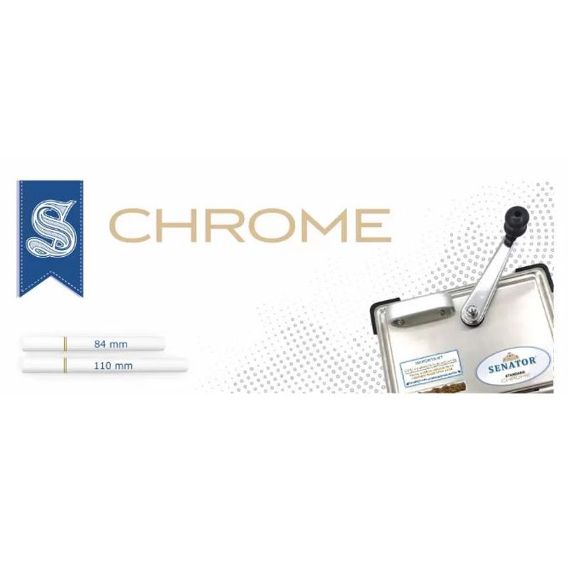 Market - Tutun si tigari - Articole si accesorii tutun - Aparat injectat tuburi tigari cu manivela - Senator Standard CHROME (8,0 mm) - Infinity.ro