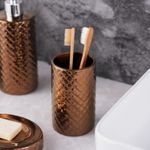 Casa si Gradina - Sanitare - Suporturi si accesorii baie - Dispensere - Accesorii baie din ceramica, set dozator lichide, pahar, suport sapun - Infinity.ro
