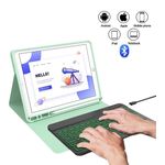 Laptop, Telefoane si Tablete - Tablete si accesorii tablete - Accesorii Tablete - Huse tablete - Husa compatibila cu iPad 10.2 inch  (iPad 9th/8th 7th Generation), cu tastatura, inchidere magnet, piele PU verde - Infinity.ro