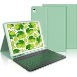 Laptop, Telefoane si Tablete - Tablete si accesorii tablete - Accesorii Tablete - Huse tablete - Husa compatibila cu iPad 10.2 inch  (iPad 9th/8th 7th Generation), cu tastatura, inchidere magnet, piele PU verde - Infinity.ro