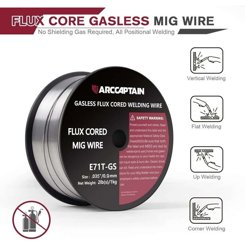 Casa si Gradina - Constructii - Scule electrice si accesorii - Accesorii aparate de sudura - Sarma de sudura 0.9mm, pentru MIG-MAG fara gaz protector, 2 role x 1kg - Infinity.ro