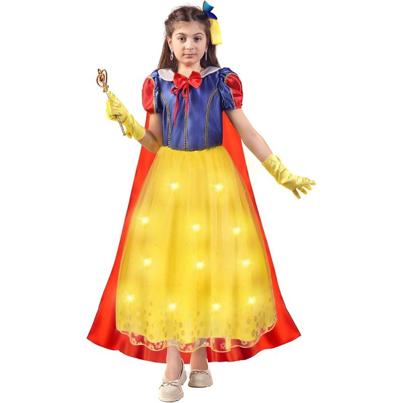 Jucarii, Copii si Bebe - Jucarii si jocuri - Jucarii de rol - Masti si costume copii - Costum carnaval cu leduri printesa Cenusareasa 4-6 ANI - Infinity.ro